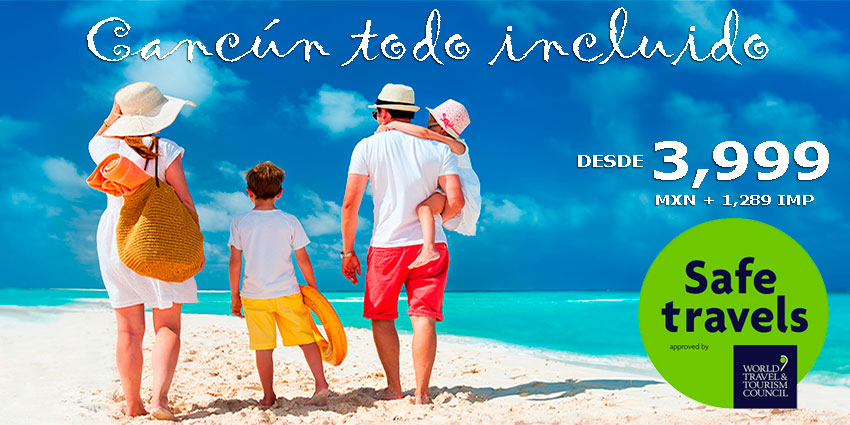 viaje a cancun en hotel todo incluido más aereo desde ciudad mexico
