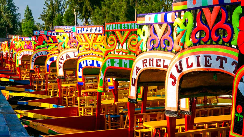 Trajineras en Xochimilco